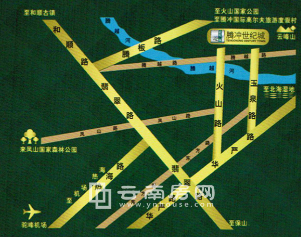 騰沖世紀(jì)城區(qū)位圖 騰沖世紀(jì)城區(qū)位圖