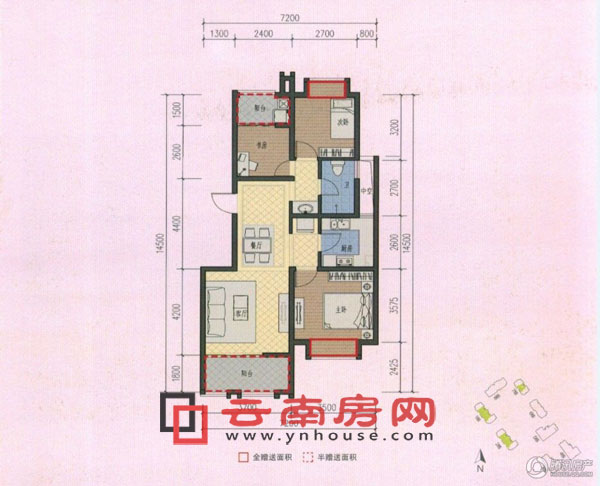 俊發灣流海93.19平米戶型圖 俊發灣流海93.19平米戶型圖