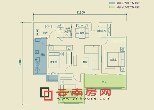 萬科公園里89平米戶型圖 萬科公園里89平米戶型圖