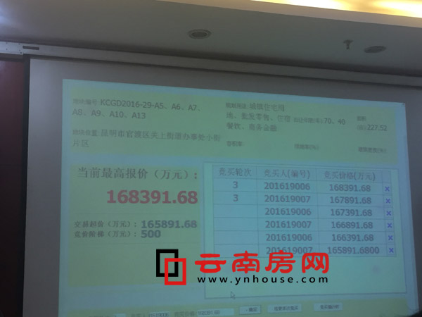 小街地塊競價顯示 小街地塊競價顯示