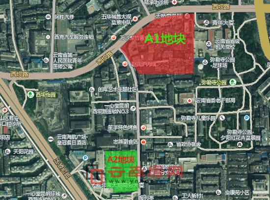 彌勒寺城改項目A1地塊和A2地塊位置圖 彌勒寺城改項目A1地塊和A2地塊位置圖