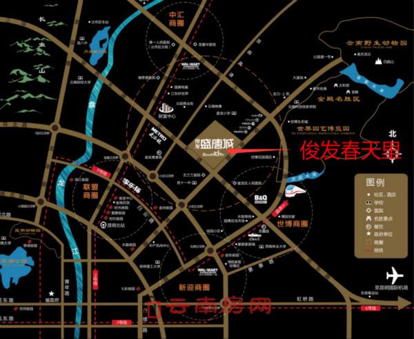 俊發春天里的區位圖 俊發春天里的區位圖