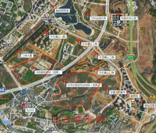 北部山水新城部分已經落地及招商地塊 北部山水新城部分已經落地及招商地塊