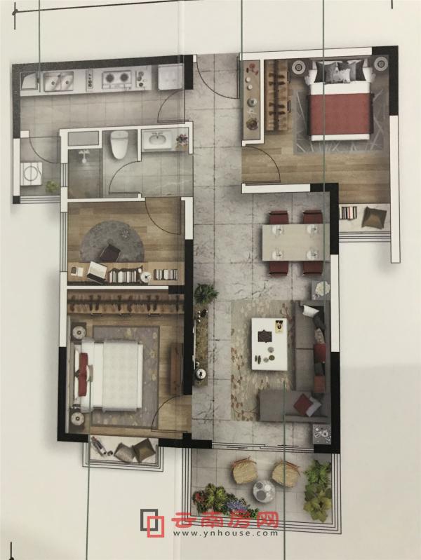 萬科中天北宸89平米戶型圖 萬科中天北宸89平米戶型圖