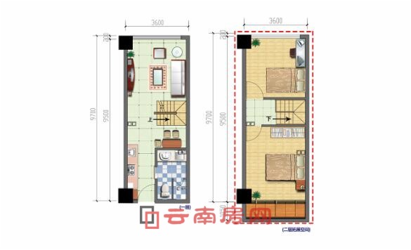 涌鑫哈佛中心25棟LOFT公寓兩房設計改造圖 涌鑫哈佛中心25棟LOFT公寓兩房設計改造圖