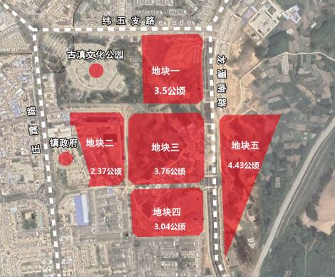 晉城鎮政府片區規劃用地面積約17.1公頃 晉城鎮政府片區規劃用地面積約17.1公頃
