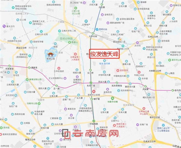 俊發逸天峰區位圖:一環內黃金地段 俊發逸天峰區位圖:一環內黃金地段