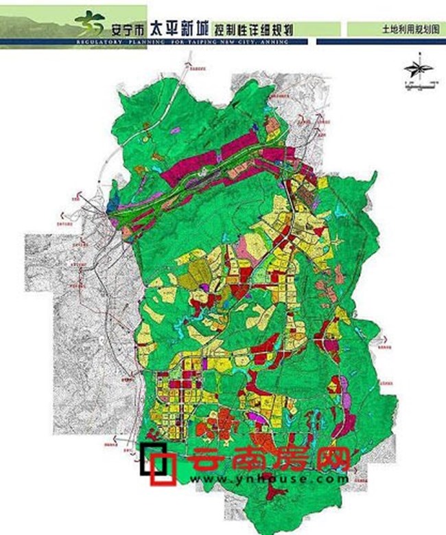 太平新城規劃功能分區示意圖 太平新城規劃功能分區示意圖