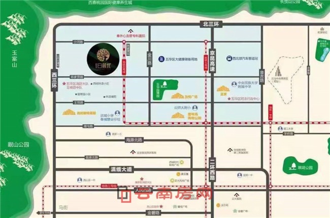 新希望白麓城項目區位圖 新希望白麓城項目區位圖