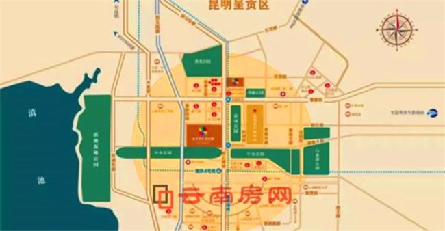 七彩云南第壹城區位圖 七彩云南第壹城區位圖