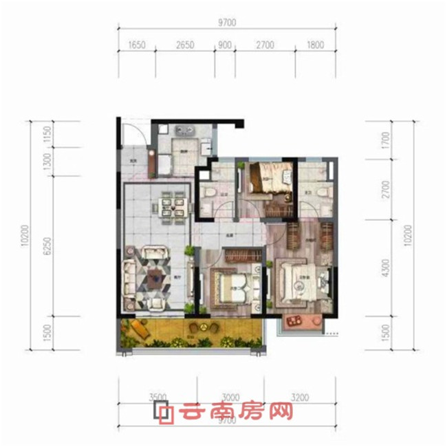 雨花玖悅項目A戶型圖 雨花玖悅項目A戶型圖