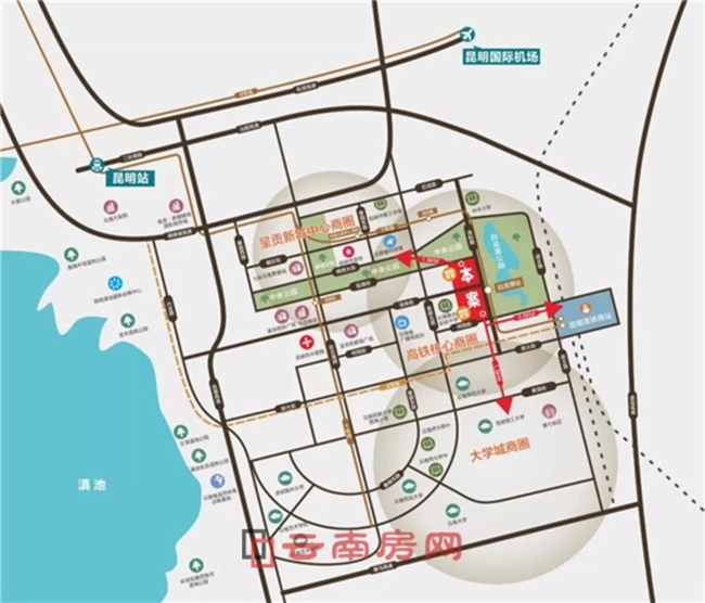 錦藝昆明之光項目區位圖 錦藝昆明之光項目區位圖