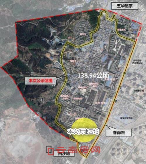 西山區(qū)春雨路沿線城市更新改造1號地塊公示圖 西山區(qū)春雨路沿線城市更新改造1號地塊公示圖