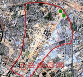 巫家壩“地王”所在和甸營地塊位置示意(綠色方框) 巫家壩“地王”所在和甸營地塊位置示意(綠色方框)