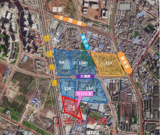 萬科城各地塊位置示意 萬科城各地塊位置示意