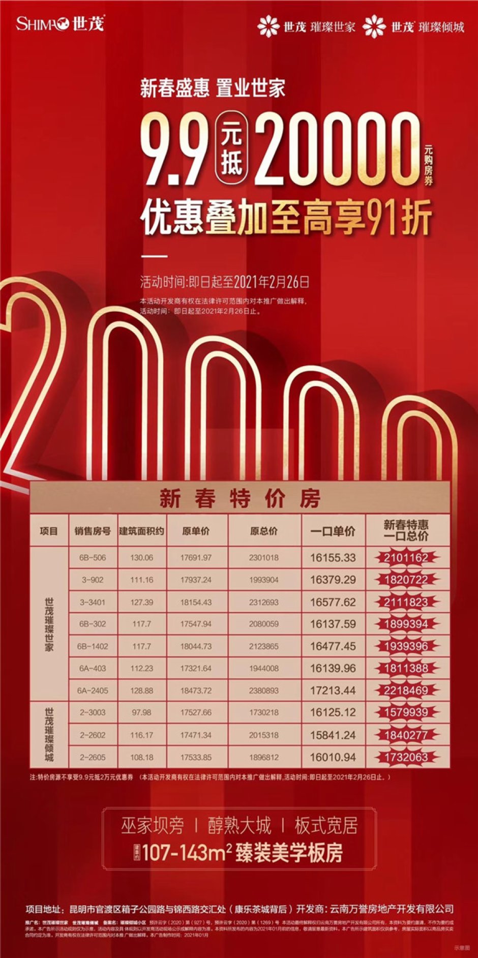 世茂在昆兩項目均有優惠推出 世茂在昆兩項目均有優惠推出