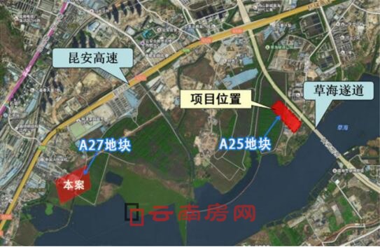 在售A25、A27兩個地塊位置 在售A25、A27兩個地塊位置