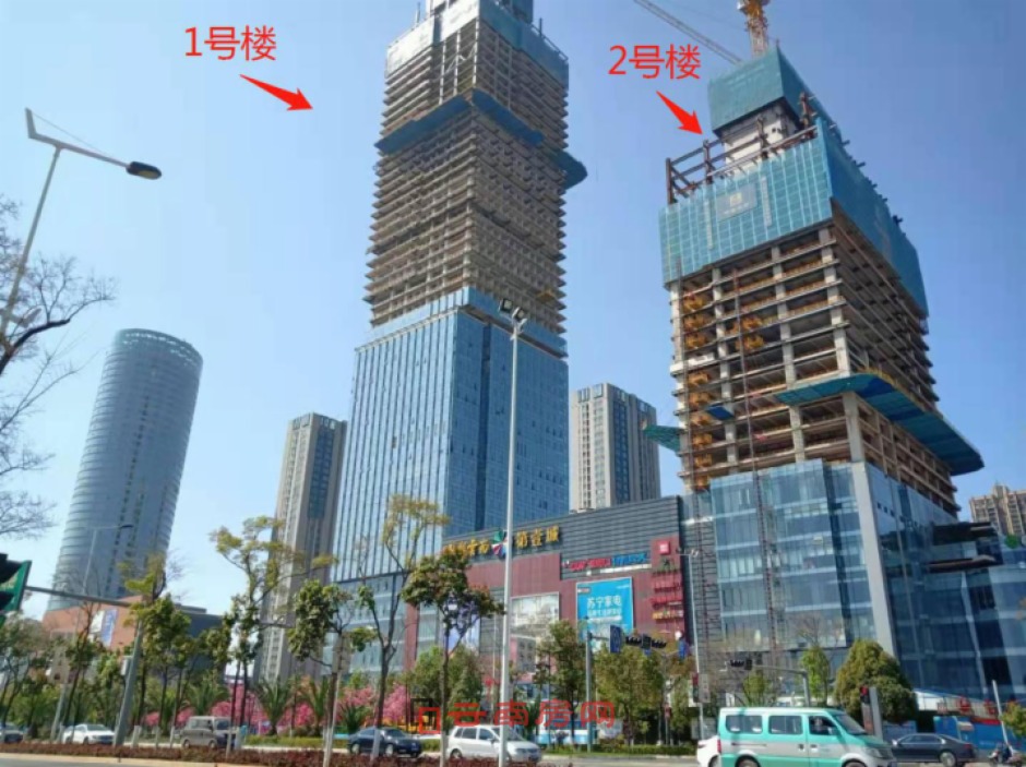 在彩云南路看到的七彩云南第壹城建設(shè)中的1#樓與2#樓 在彩云南路看到的七彩云南第壹城建設(shè)中的1#樓與2#樓