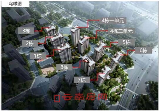 藍光德商天域樓棟分布鳥瞰圖 藍光德商天域樓棟分布鳥瞰圖