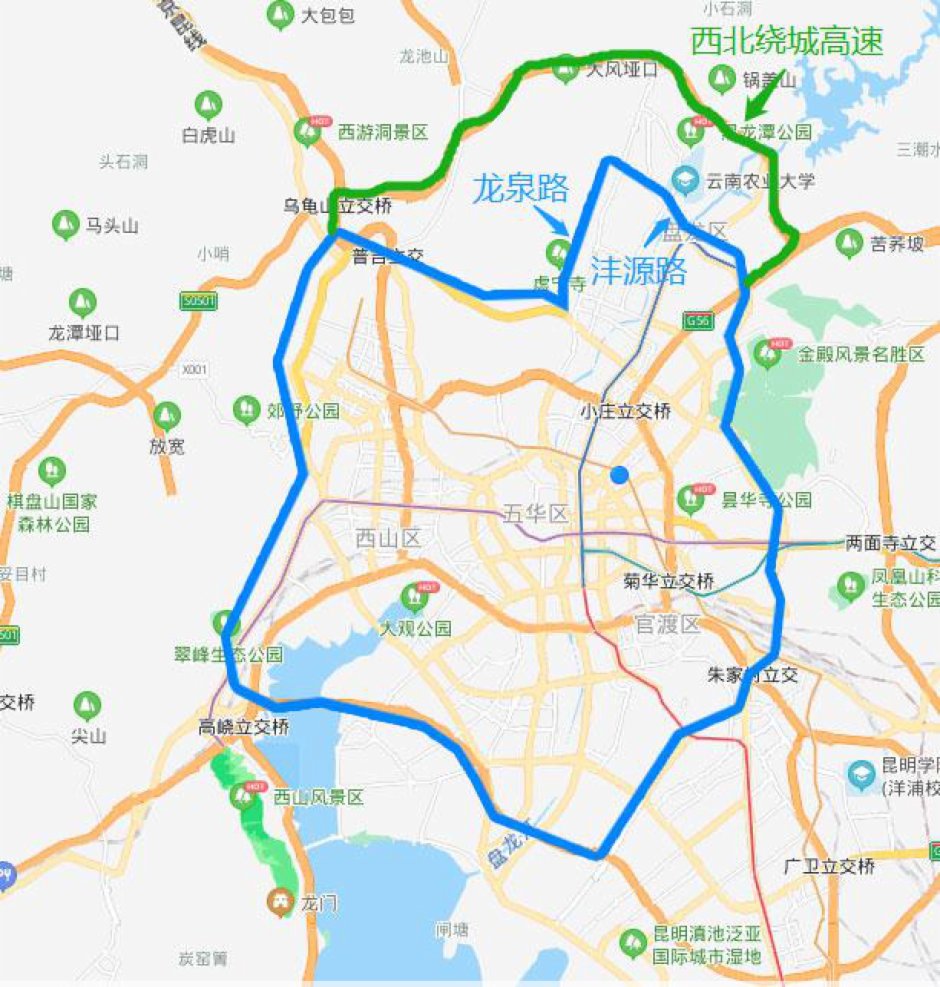 北三環方案將借道西北繞城高速(圖示綠色線路為可能線路,非最終方案) 北三環方案將借道西北繞城高速(圖示綠色線路為可能線路,非最終方案)