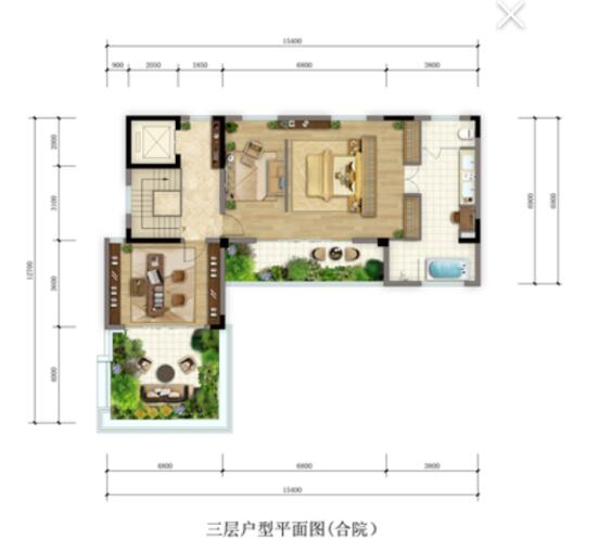 陽(yáng)光城滇池半山合院戶型三層平面圖 陽(yáng)光城滇池半山合院戶型三層平面圖