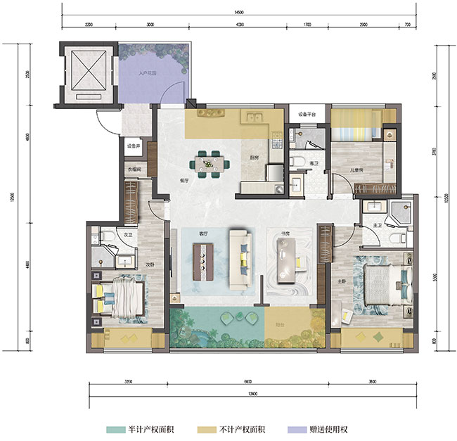 義承·金川府123㎡戶型圖 義承·金川府123㎡戶型圖