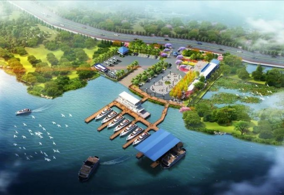 初擬線路中位于滇池草海東岸的彰美村碼頭 初擬線路中位于滇池草海東岸的彰美村碼頭