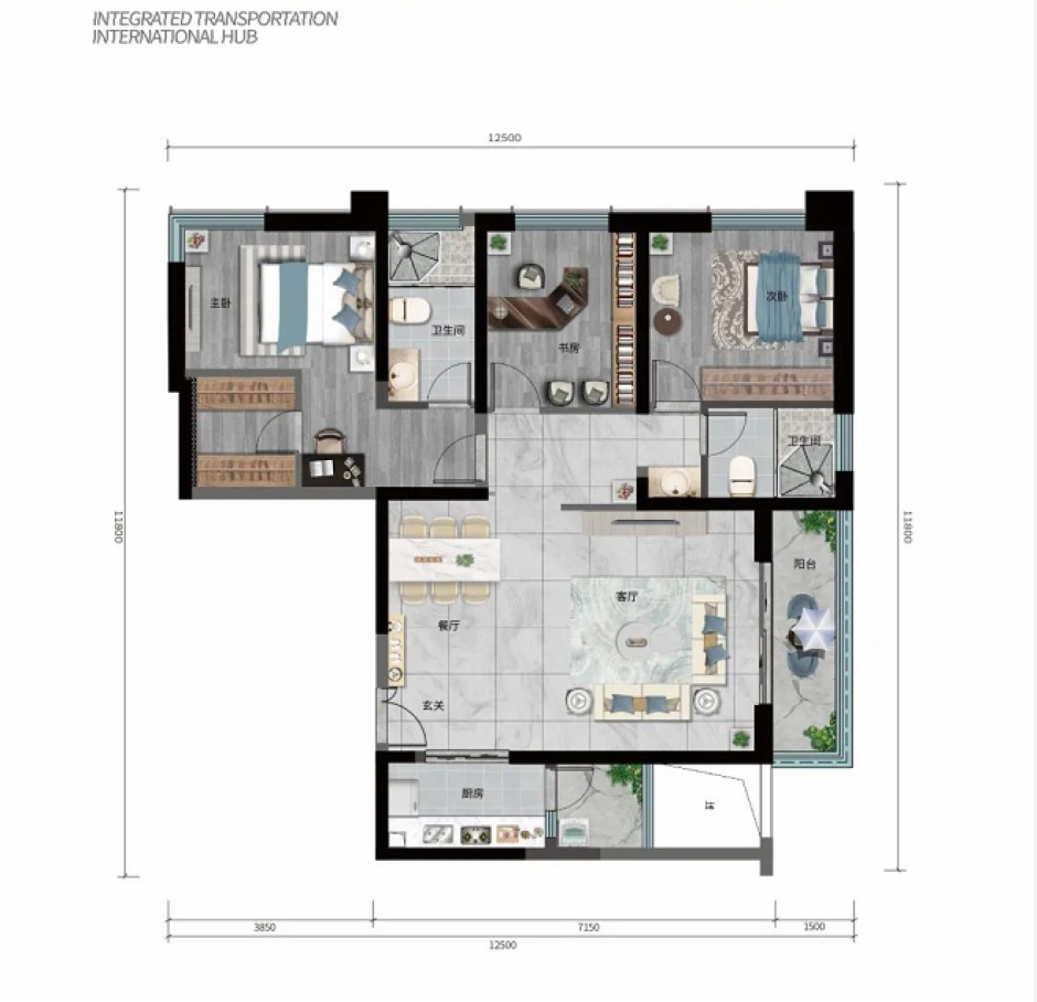 建筑面積約140平方米的戶型 建筑面積約140平方米的戶型