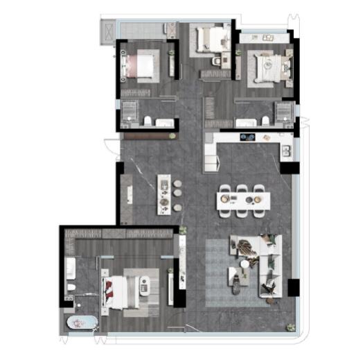 美的北京路9號 約202平米戶型圖 美的北京路9號 約202平米戶型圖