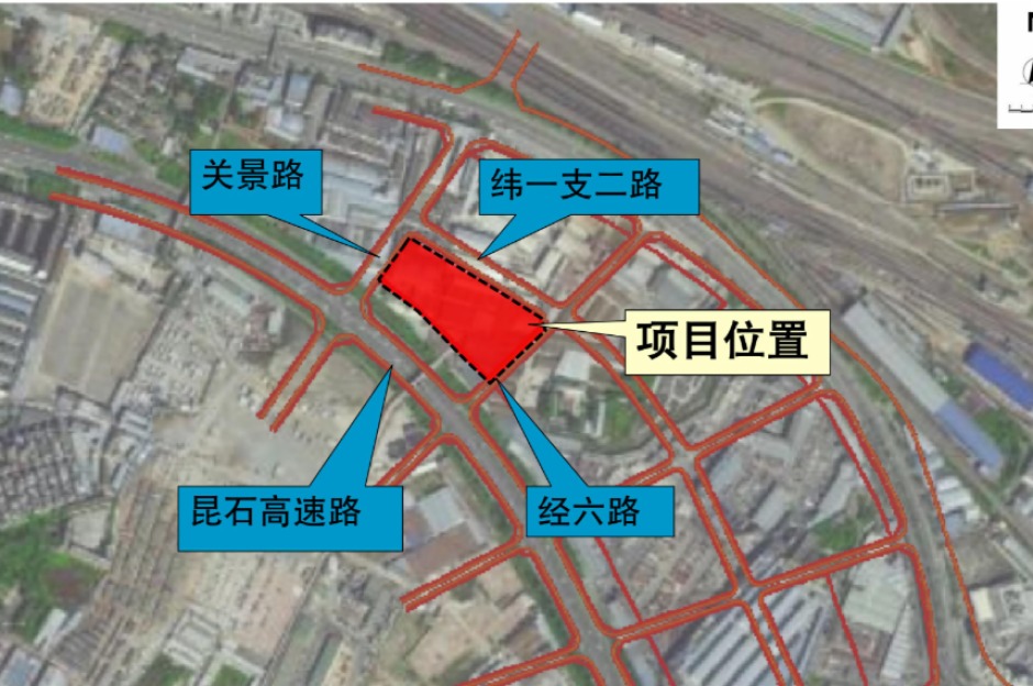蛤蟆山1號地塊位置示意圖,項目南臨昆石高速 蛤蟆山1號地塊位置示意圖,項目南臨昆石高速