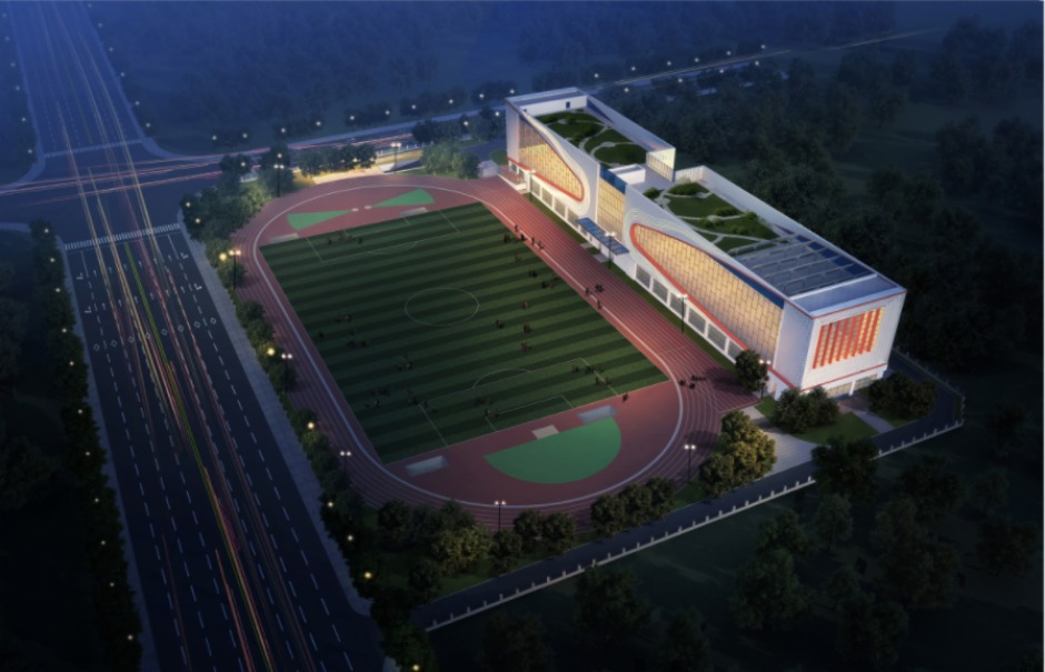 西山區體育場提升改造項目夜景效果圖 西山區體育場提升改造項目夜景效果圖