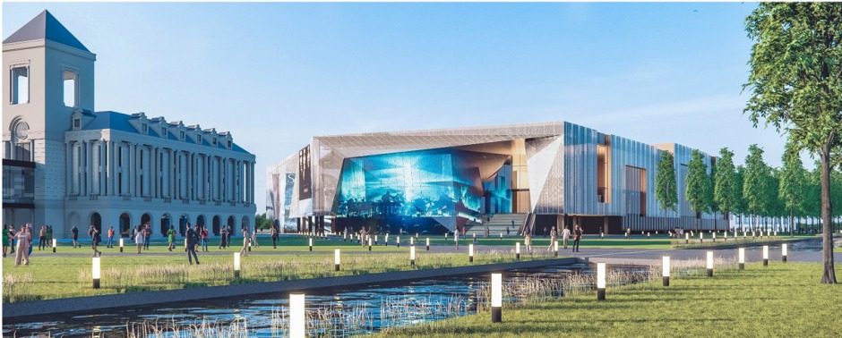 該劇院的重要景觀效果圖,緊鄰滇越鐵路公園 該劇院的重要景觀效果圖,緊鄰滇越鐵路公園