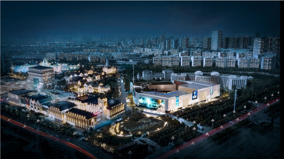 公園1903劇院的夜景鳥瞰圖 公園1903劇院的夜景鳥瞰圖