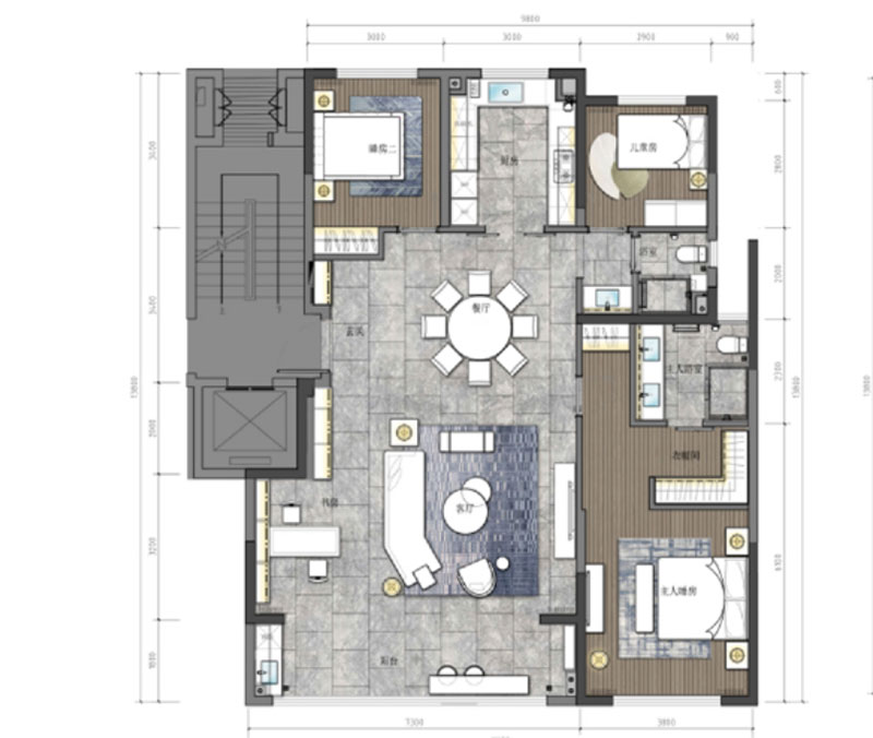 俊發(fā)生態(tài)半島懷特郡建筑面積約125平的洋房戶(hù)型 俊發(fā)生態(tài)半島懷特郡建筑面積約125平的洋房戶(hù)型
