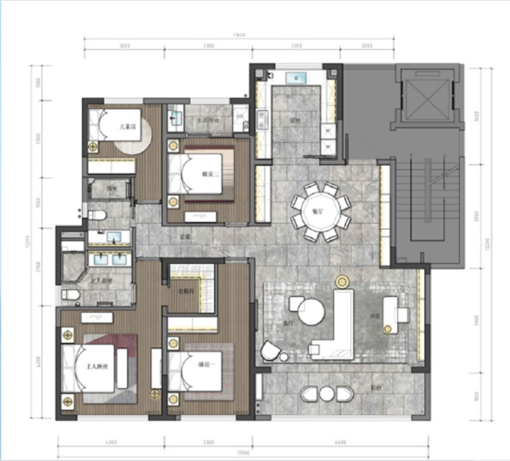 俊發(fā)生態(tài)半島懷特郡建筑面積約139平的洋房戶(hù)型 俊發(fā)生態(tài)半島懷特郡建筑面積約139平的洋房戶(hù)型