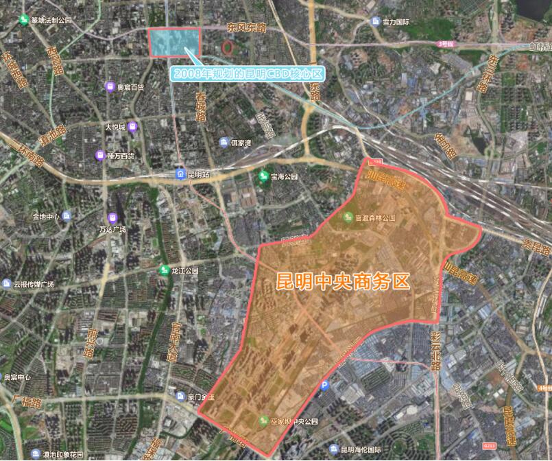 昆明的新舊CBD 昆明的新舊CBD