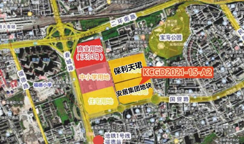 安居集團關上國貿地塊就在保利天珺南側 安居集團關上國貿地塊就在保利天珺南側