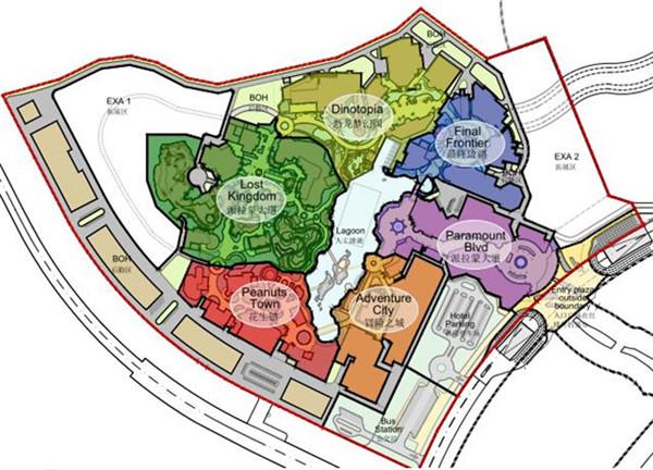 昆明派拉蒙主題樂園園區規劃 昆明派拉蒙主題樂園園區規劃