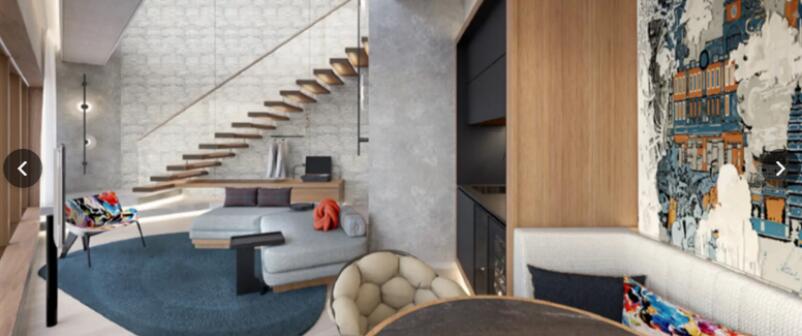 昆明JEN酒店的LOFT套房(圖源:香格里拉酒店官網) 昆明JEN酒店的LOFT套房(圖源:香格里拉酒店官網)