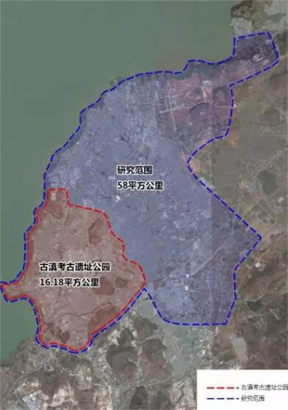 規(guī)劃的古滇考古遺址公園比鄰滇池 規(guī)劃的古滇考古遺址公園比鄰滇池