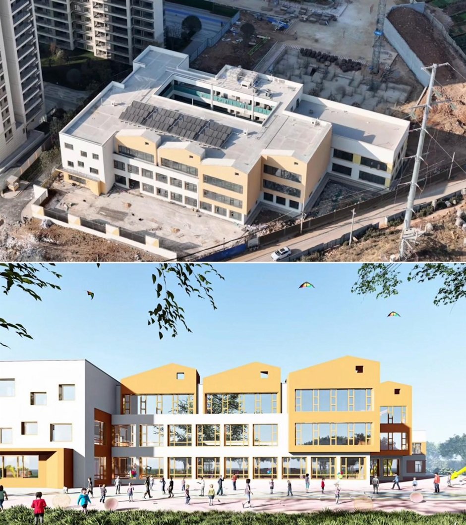 能建未來城樓下的15班公辦幼兒園即將啟用(上圖為實景圖) 能建未來城樓下的15班公辦幼兒園即將啟用(上圖為實景圖)