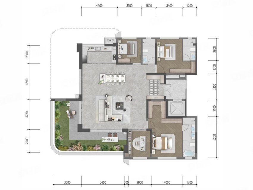 邦泰春華序168平米戶型 邦泰春華序168平米戶型